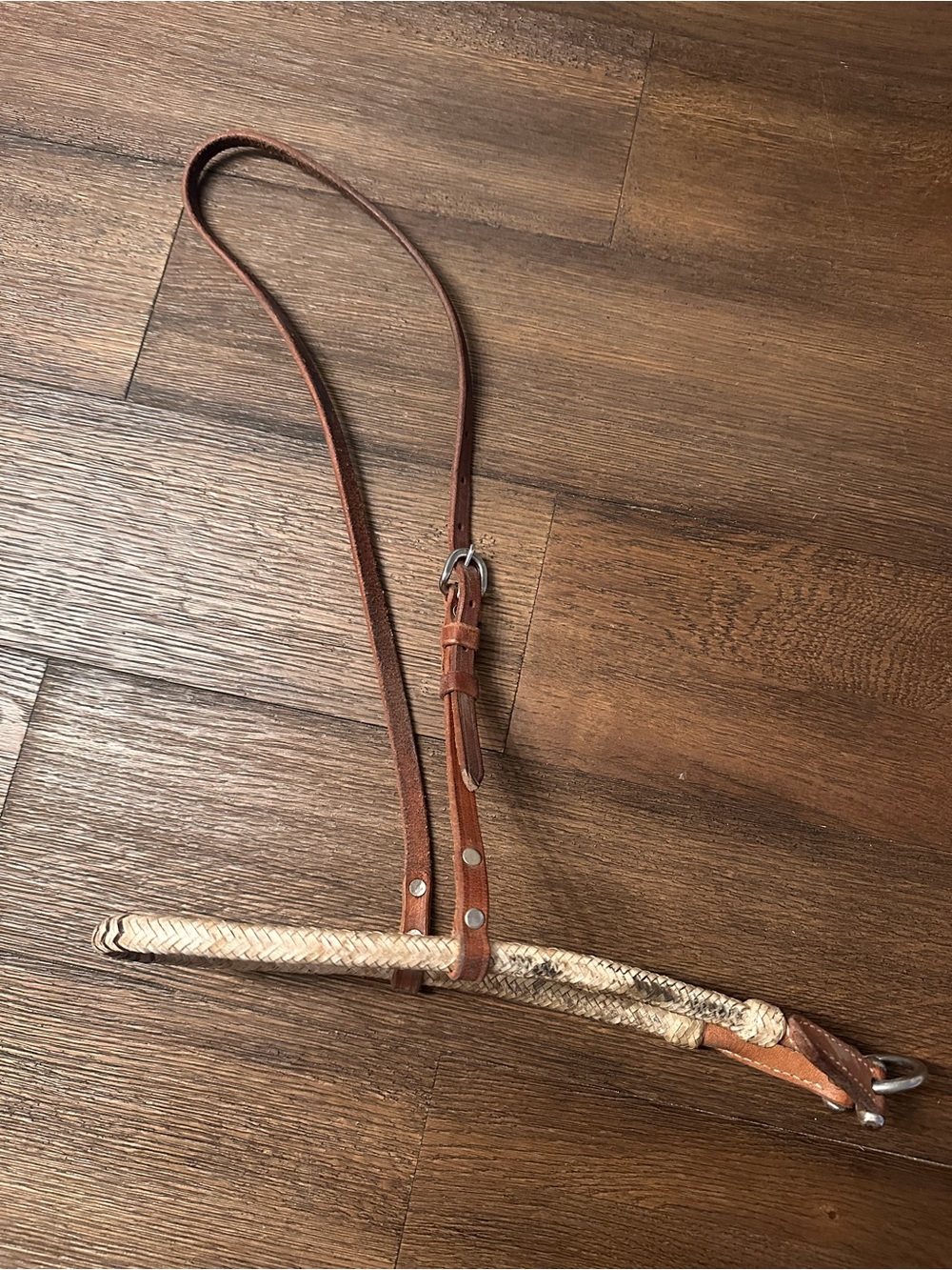 Horse Tack - Rawhide Western Leather Tie Down Noseband